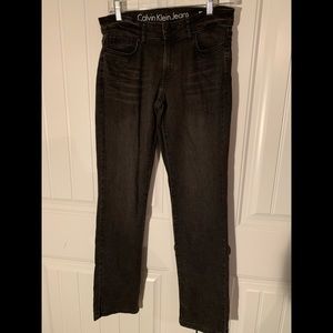Calvin Klein black straight leg stretch jean